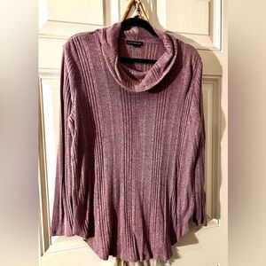 Lane Bryant- Long Sleeved, Cowled Neck, ribbed lightweight sweater Size 14-16